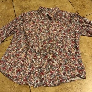 Crofts & Barrow Floral Womens Button Up